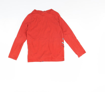 H&M Girls Red   Basic T-Shirt Size 6 Years  - Rocket