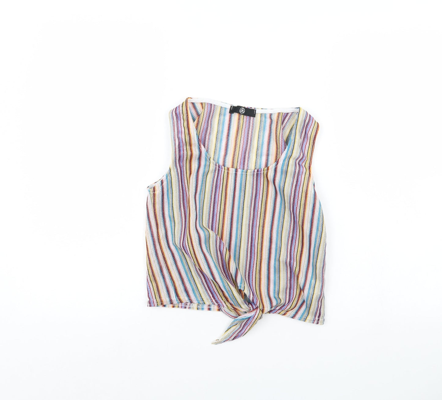 Womens UK Size 8 Missguided Multicoloured Cropped Tank