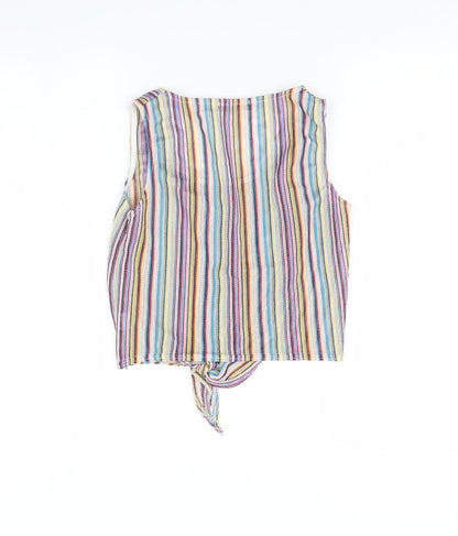 Womens UK Size 8 Missguided Multicoloured Cropped Tank