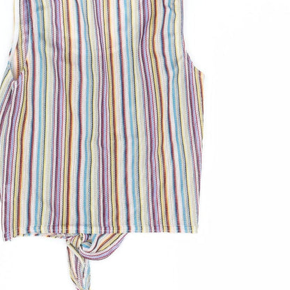 Womens UK Size 8 Missguided Multicoloured Cropped Tank