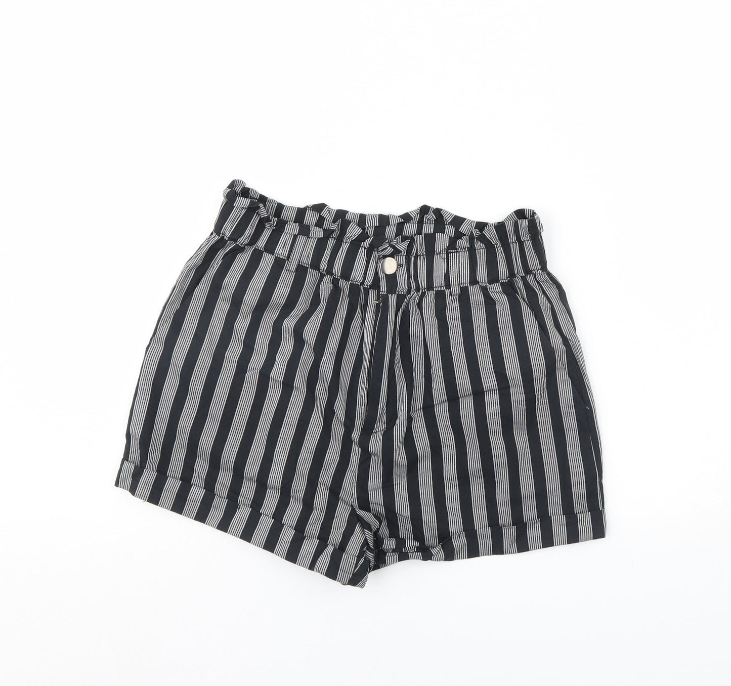 FOREVER 21 Womens Black Striped  Cut-Off Shorts Size S