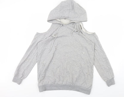 Select Womens Grey   Pullover Hoodie Size 14