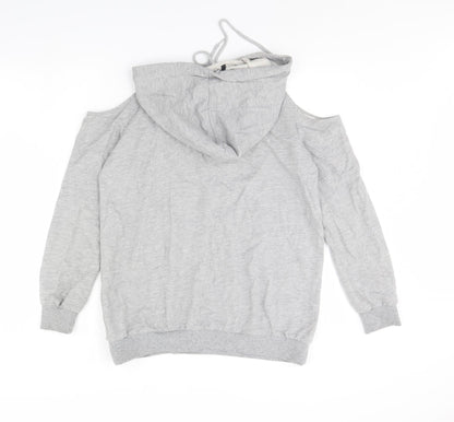 Select Womens Grey   Pullover Hoodie Size 14