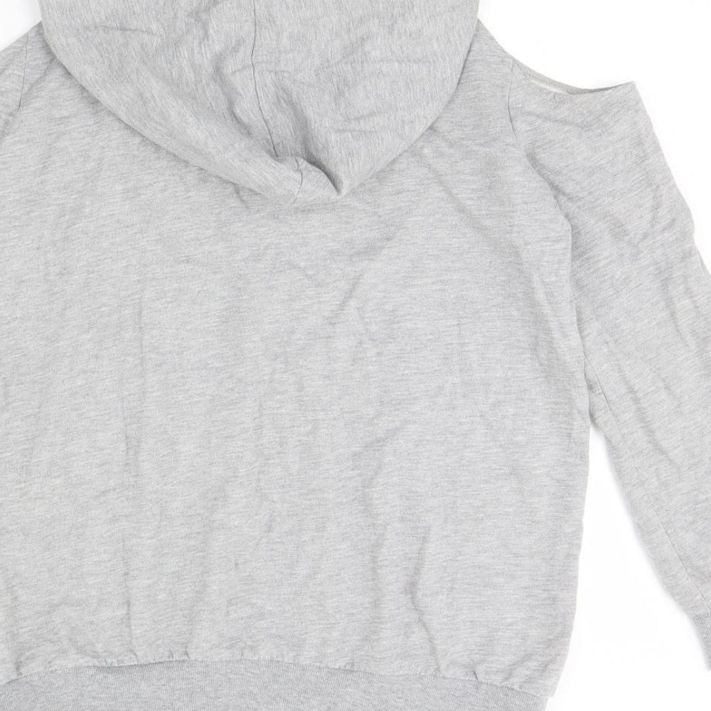 Select Womens Grey   Pullover Hoodie Size 14