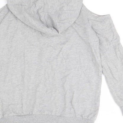 Select Womens Grey   Pullover Hoodie Size 14