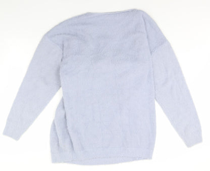 Boohoo Womens Blue   Pullover Jumper Size M