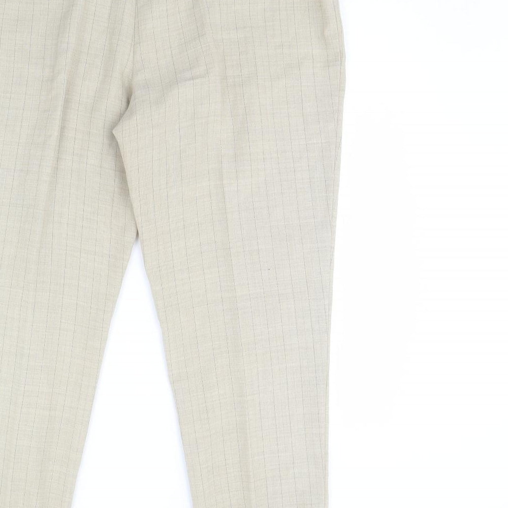 AMARANTO Womens Beige   Trousers  Size 14 L29 in