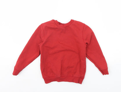 TU Boys Red   Pullover Jumper Size 4 Years  - School