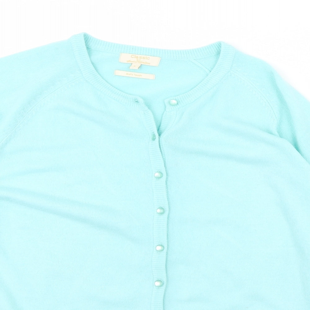 Womens UK Size S Sarah Hamilton Green Cardigan Jumper