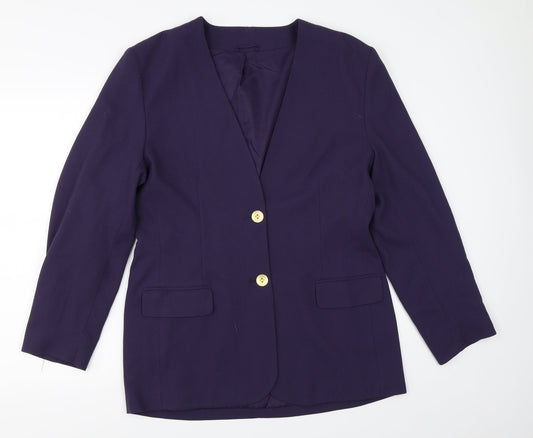 First Avenue Womens Purple   Jacket Blazer Size 14