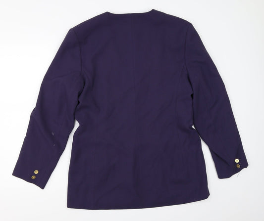 First Avenue Womens Purple   Jacket Blazer Size 14