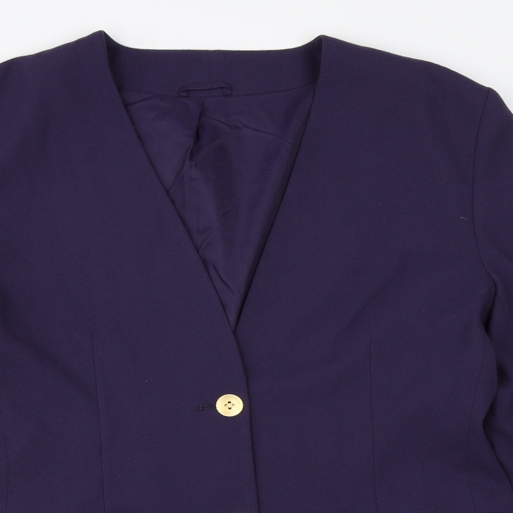 Womens UK Size 14 First Avenue Purple Jacket Blazer