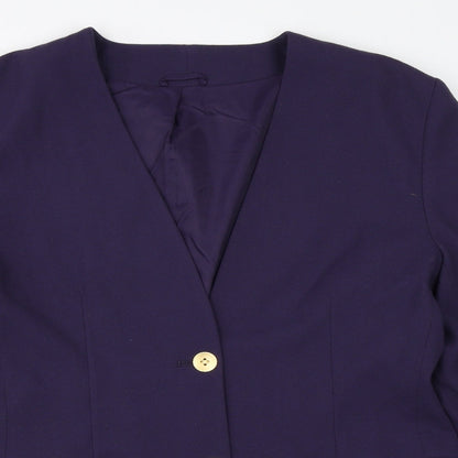 Womens UK Size 14 First Avenue Purple Jacket Blazer