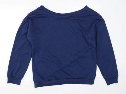 Womens Blue   Pullover Sweatshirt Size M