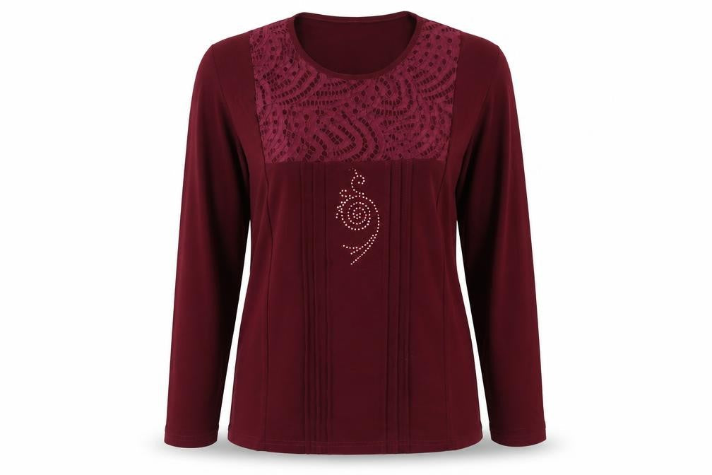 Womens UK Size L Preworn Red Basic Blouse