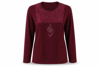 Womens UK Size L Preworn Red Basic Blouse