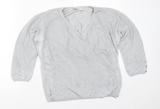 Womens UK Size 14 Per Una Grey Pullover Jumper