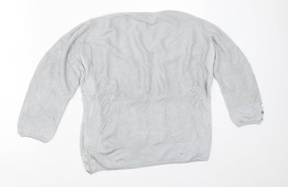 Womens UK Size 14 Per Una Grey Pullover Jumper