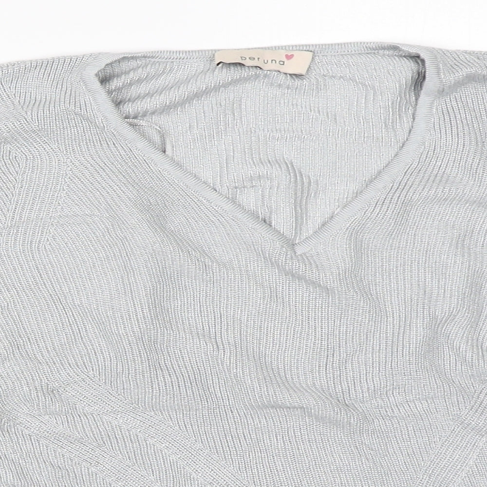 Womens UK Size 14 Per Una Grey Pullover Jumper