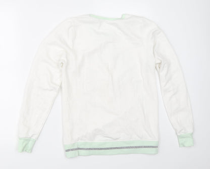 Primark Womens White Solid  Top Pyjama Top Size 2XS  - tinkerbell