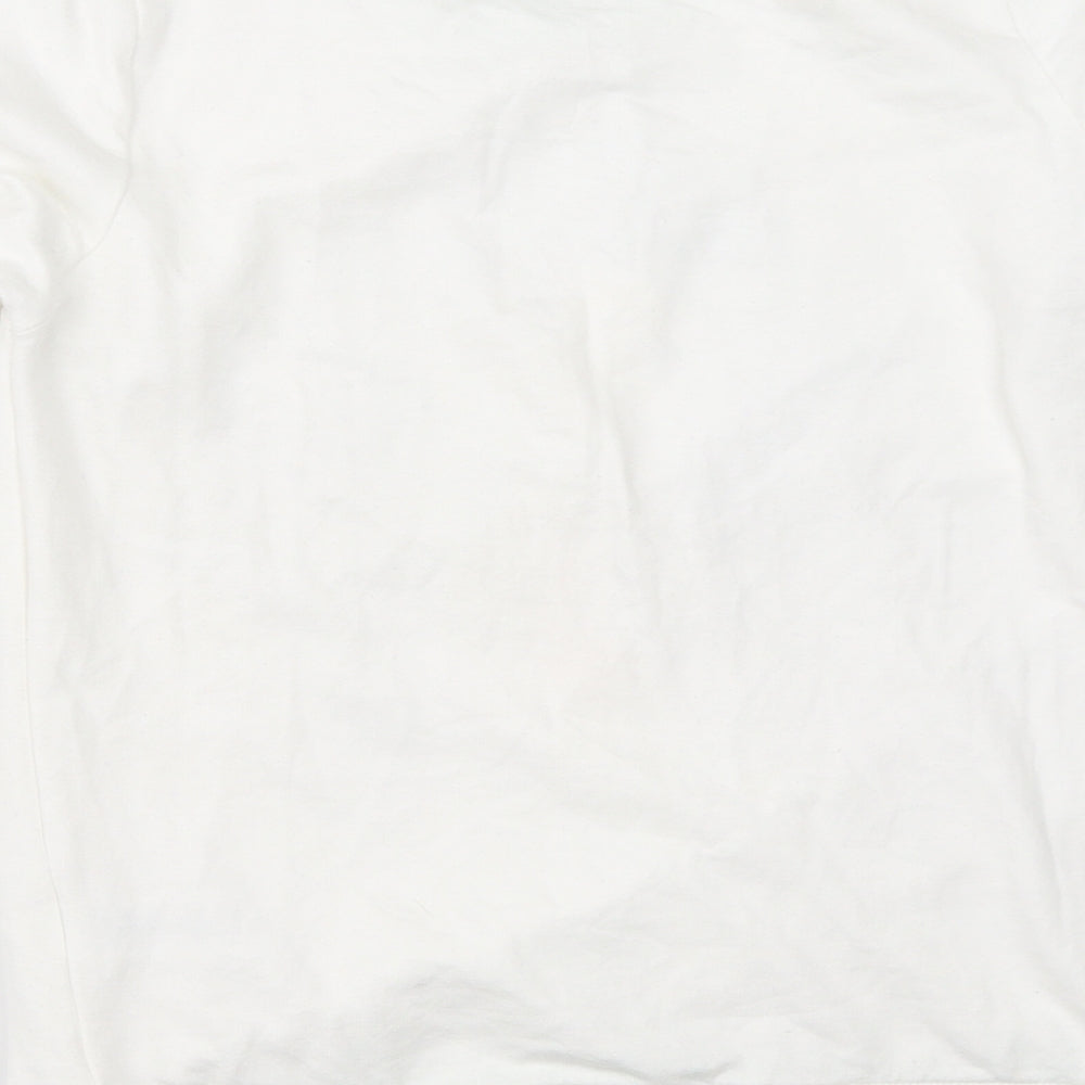 Primark Womens White Solid  Top Pyjama Top Size 2XS  - tinkerbell