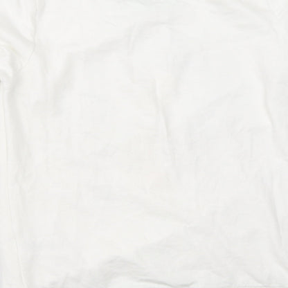 Primark Womens White Solid  Top Pyjama Top Size 2XS  - tinkerbell