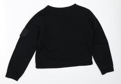Primark Girls Black   Pullover Sweatshirt Size 10-11 Years