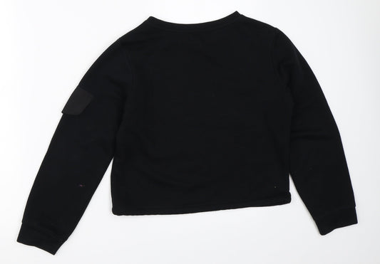 Primark Girls Black   Pullover Sweatshirt Size 10-11 Years