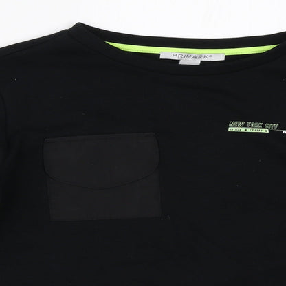 Primark Girls Black   Pullover Sweatshirt Size 10-11 Years