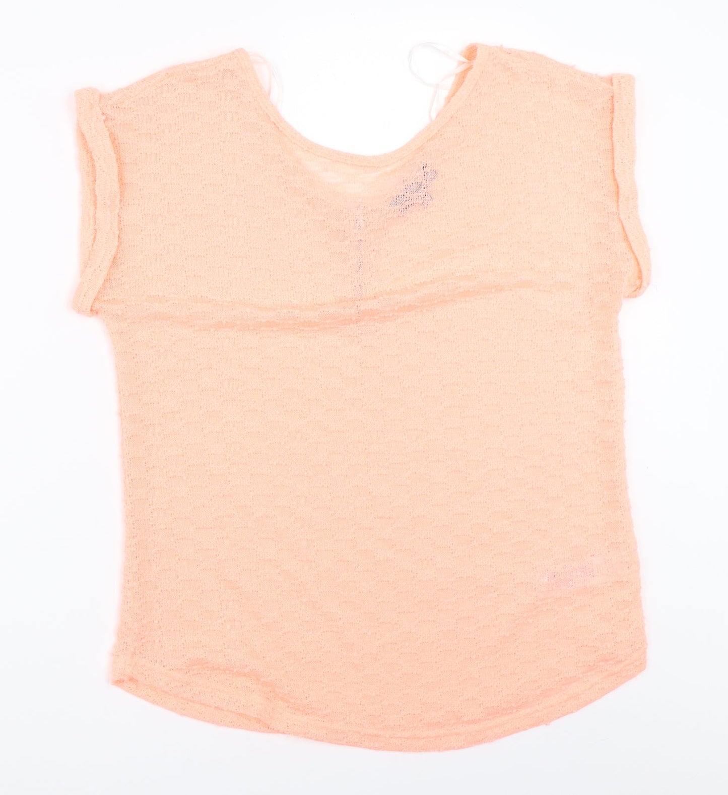 Womens UK Size 12 New Look Orange Basic T-Shirt