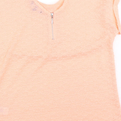 Womens UK Size 12 New Look Orange Basic T-Shirt