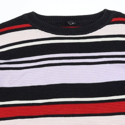 H&M Womens Black Colourblock  Pullover Sweatshirt Size S