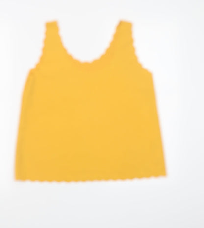 Preworn Womens Yellow   Basic Tank Size 14