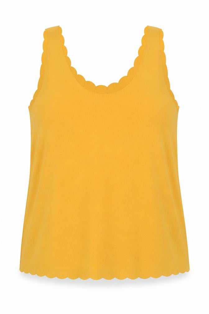 Preworn Womens Yellow   Basic Tank Size 14