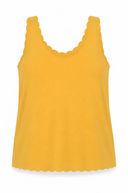 Preworn Womens Yellow   Basic Tank Size 14