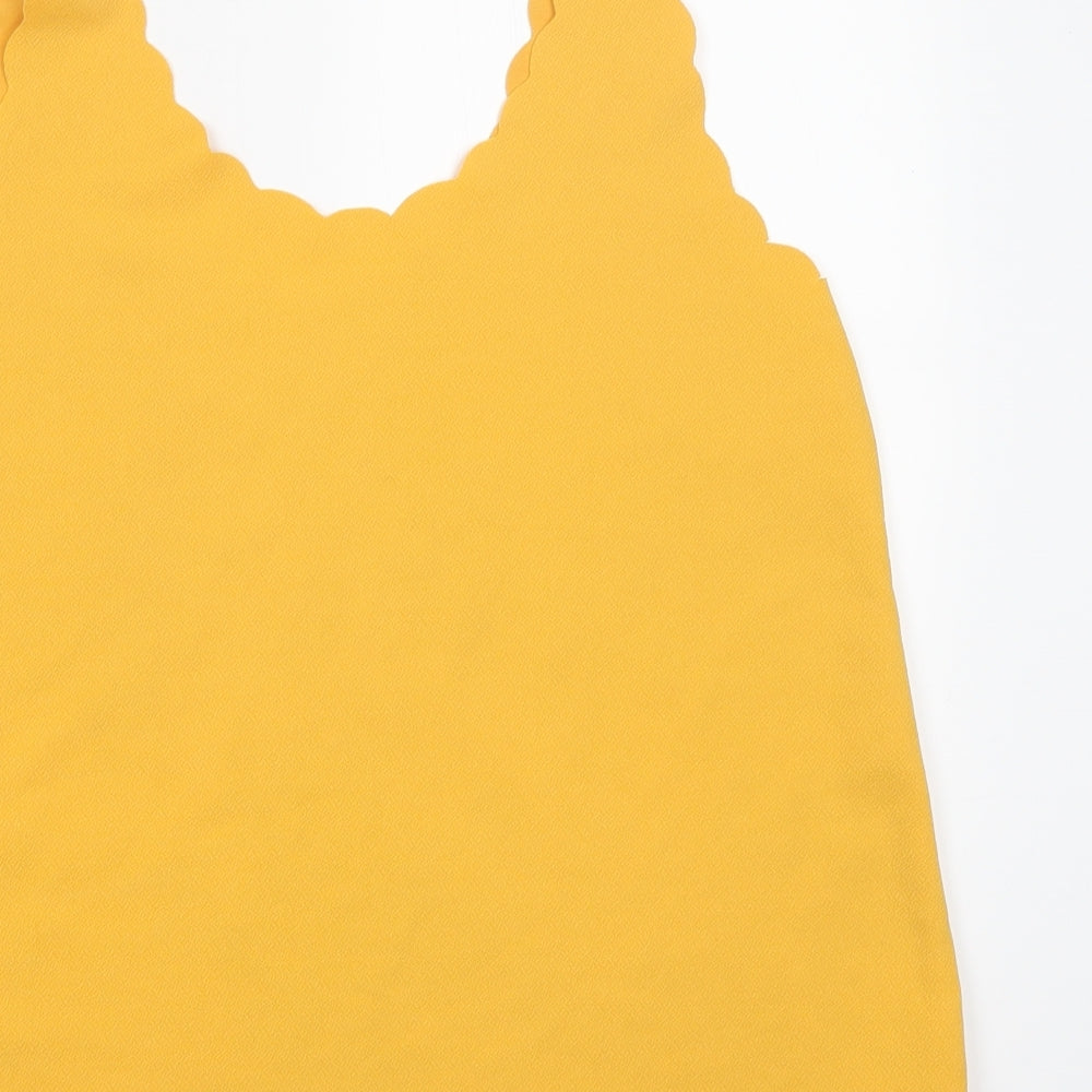 Preworn Womens Yellow   Basic Tank Size 14