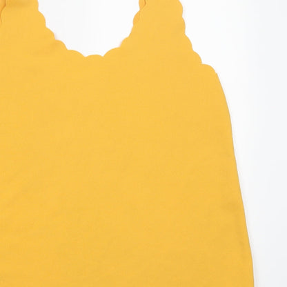 Preworn Womens Yellow   Basic Tank Size 14