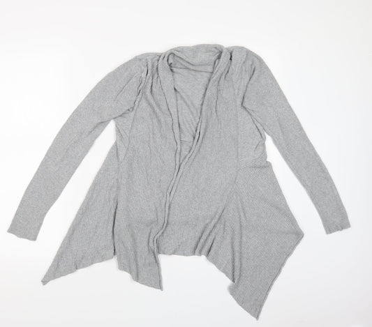 Primark Womens Grey  Knit Cardigan Jumper Size 10