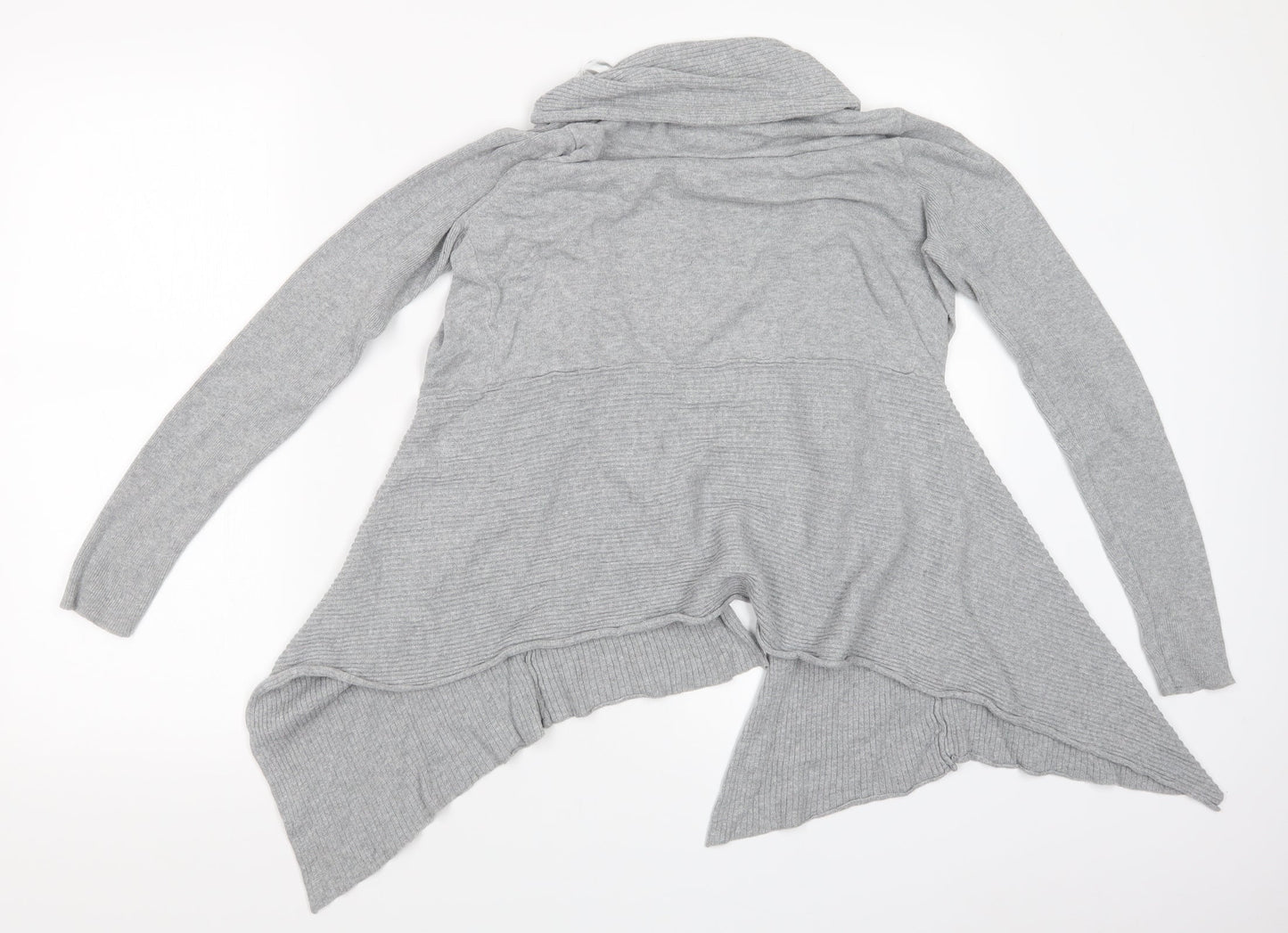 Primark Womens Grey  Knit Cardigan Jumper Size 10