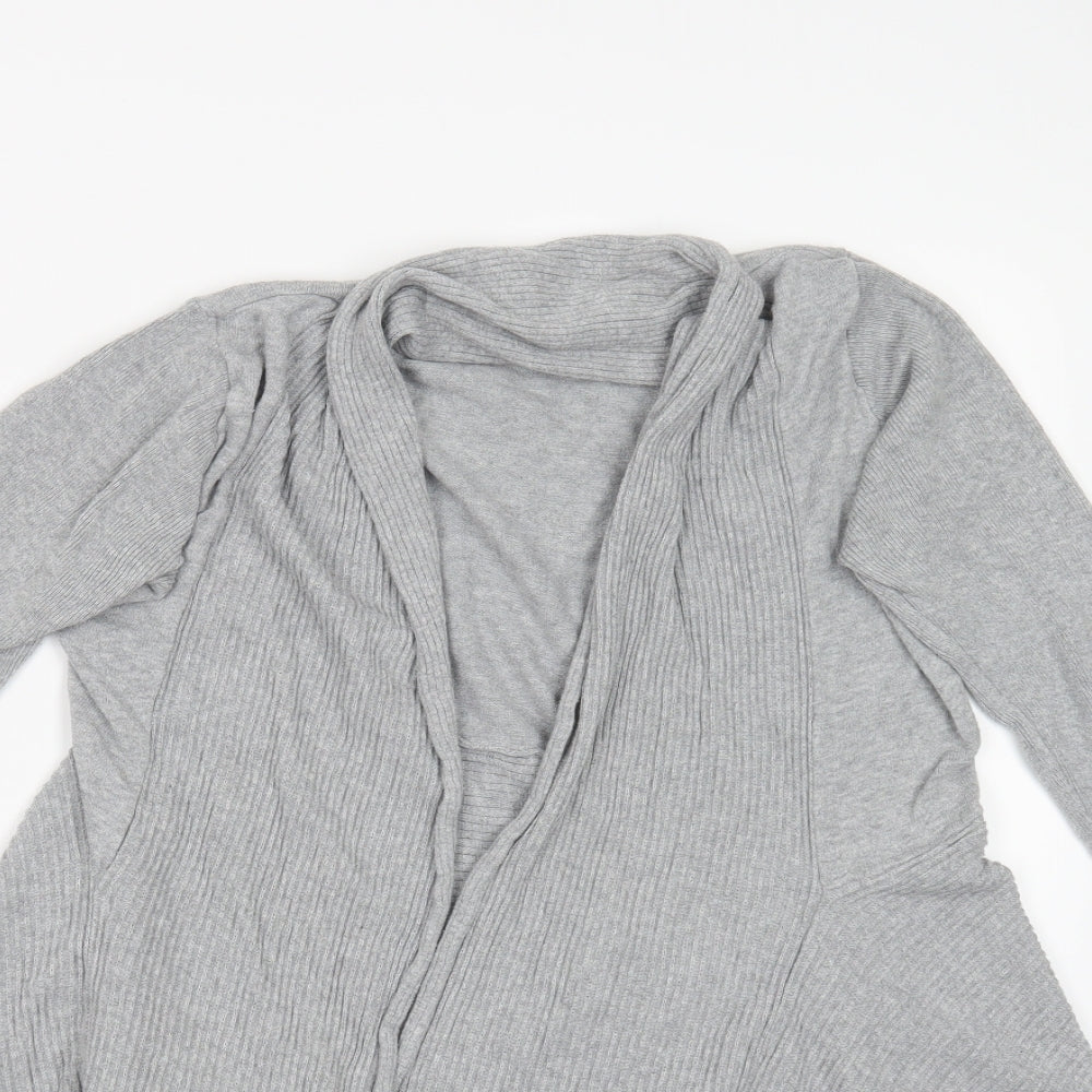 Primark Womens Grey  Knit Cardigan Jumper Size 10