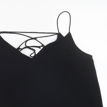 Womens UK Size 8 New Look Black Basic Tank