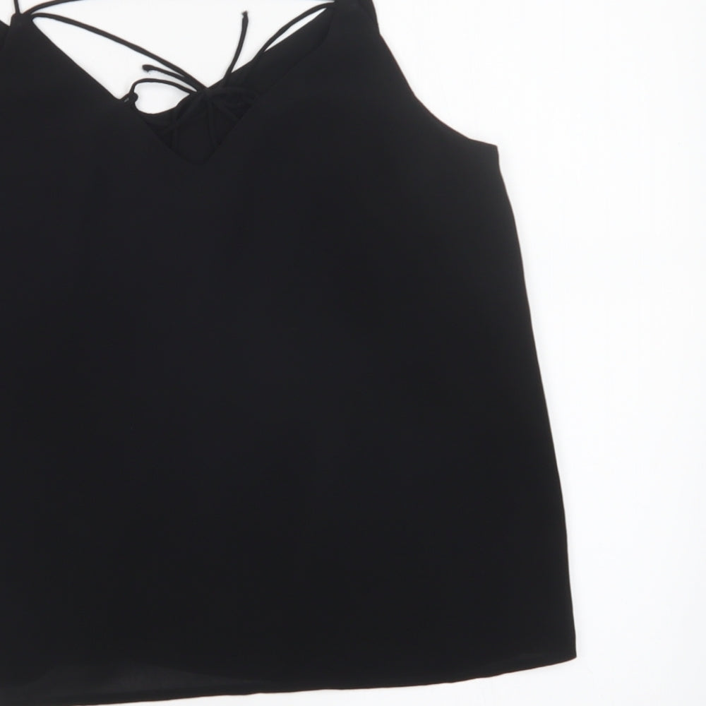Womens UK Size 8 New Look Black Basic Tank