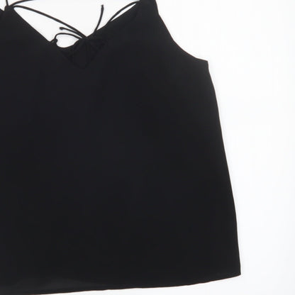 Womens UK Size 8 New Look Black Basic Tank