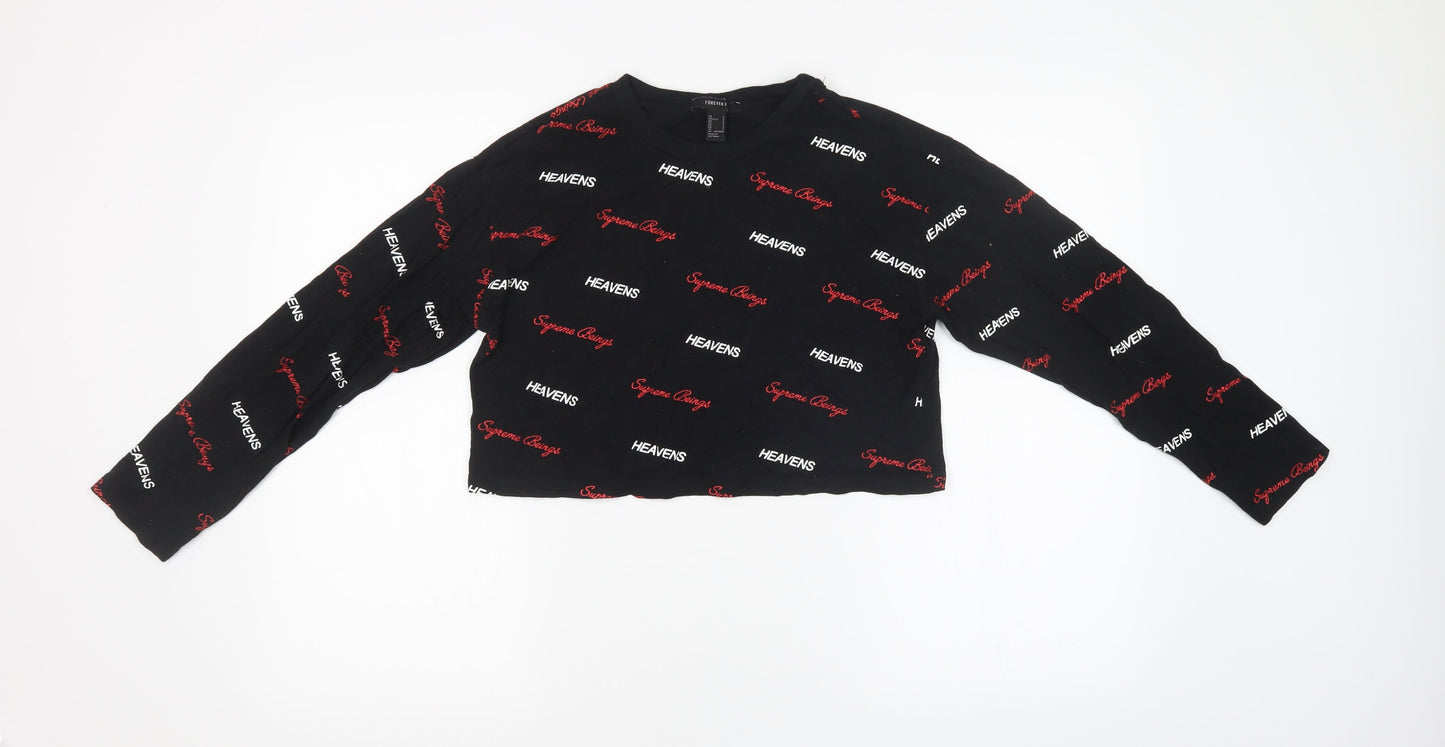 FOREVER 21 Womens Black   Basic T-Shirt Size S