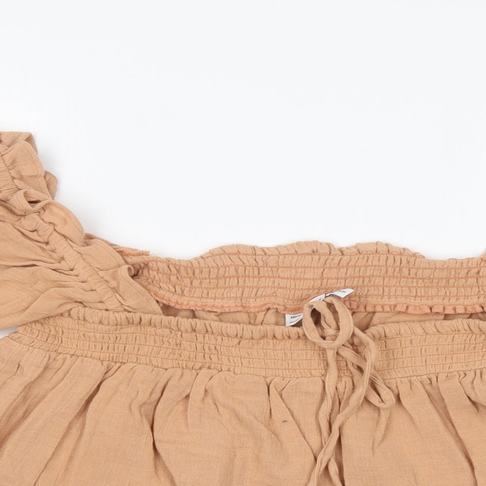 Womens UK Size 14 ASOS Orange Basic T-Shirt