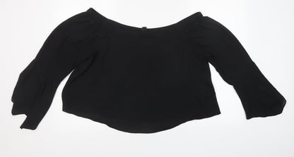 Womens UK Size 16 New Look Black Basic Blouse