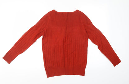 Womens UK Size 16 Marks and Spencer Red Pullover Sweatshirt