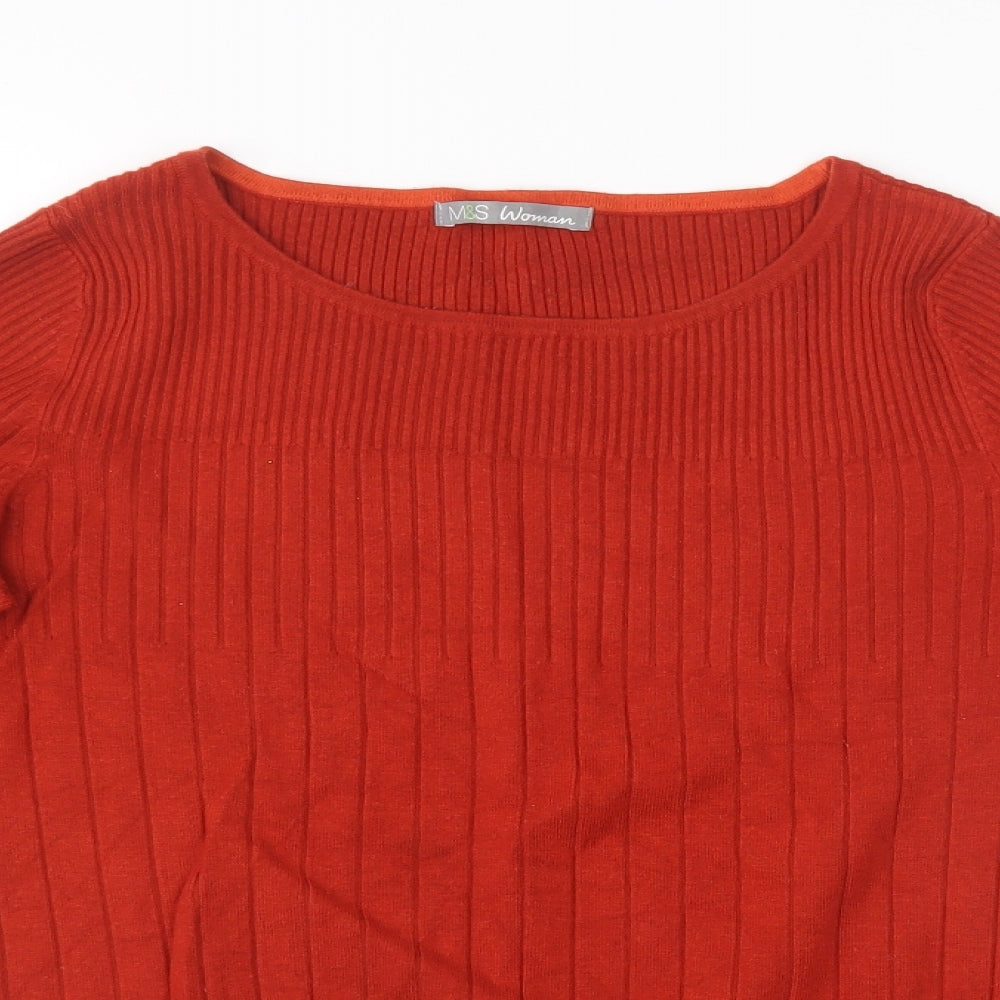 Womens UK Size 16 Marks and Spencer Red Pullover Sweatshirt