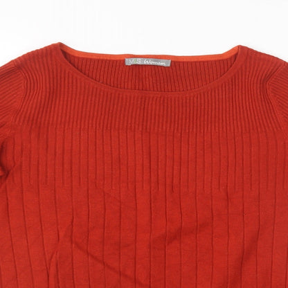 Womens UK Size 16 Marks and Spencer Red Pullover Sweatshirt