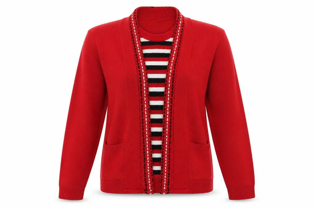Womens UK Size 2 pure and natural Red Pullover Jumper